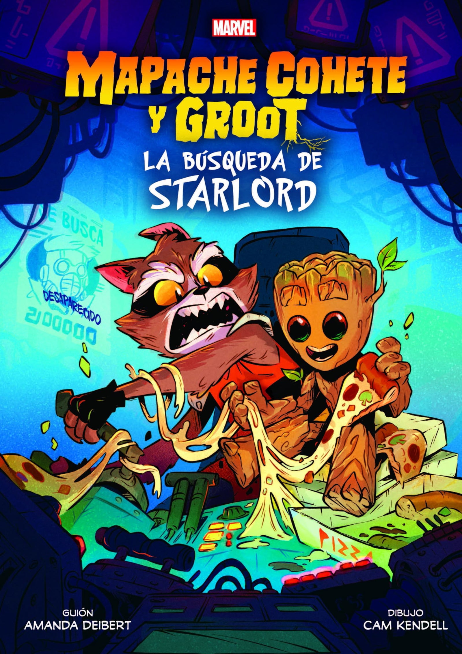 Marvel scholastic mapache cohete y groot. la búsqueda de starlord