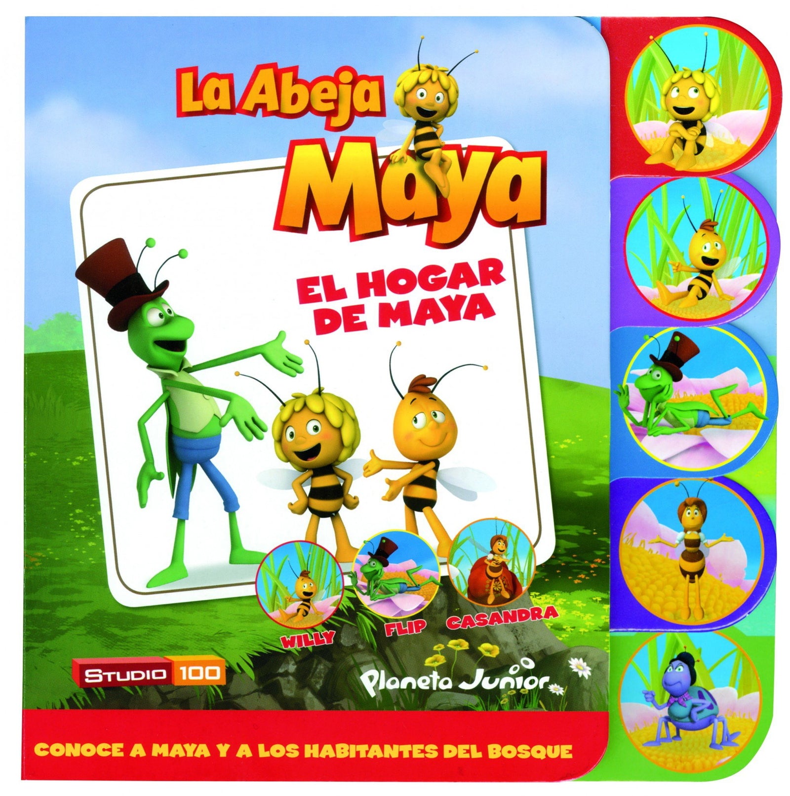 La Abeja Maya. El hogar de Maya: Libro de cartón con pestañas