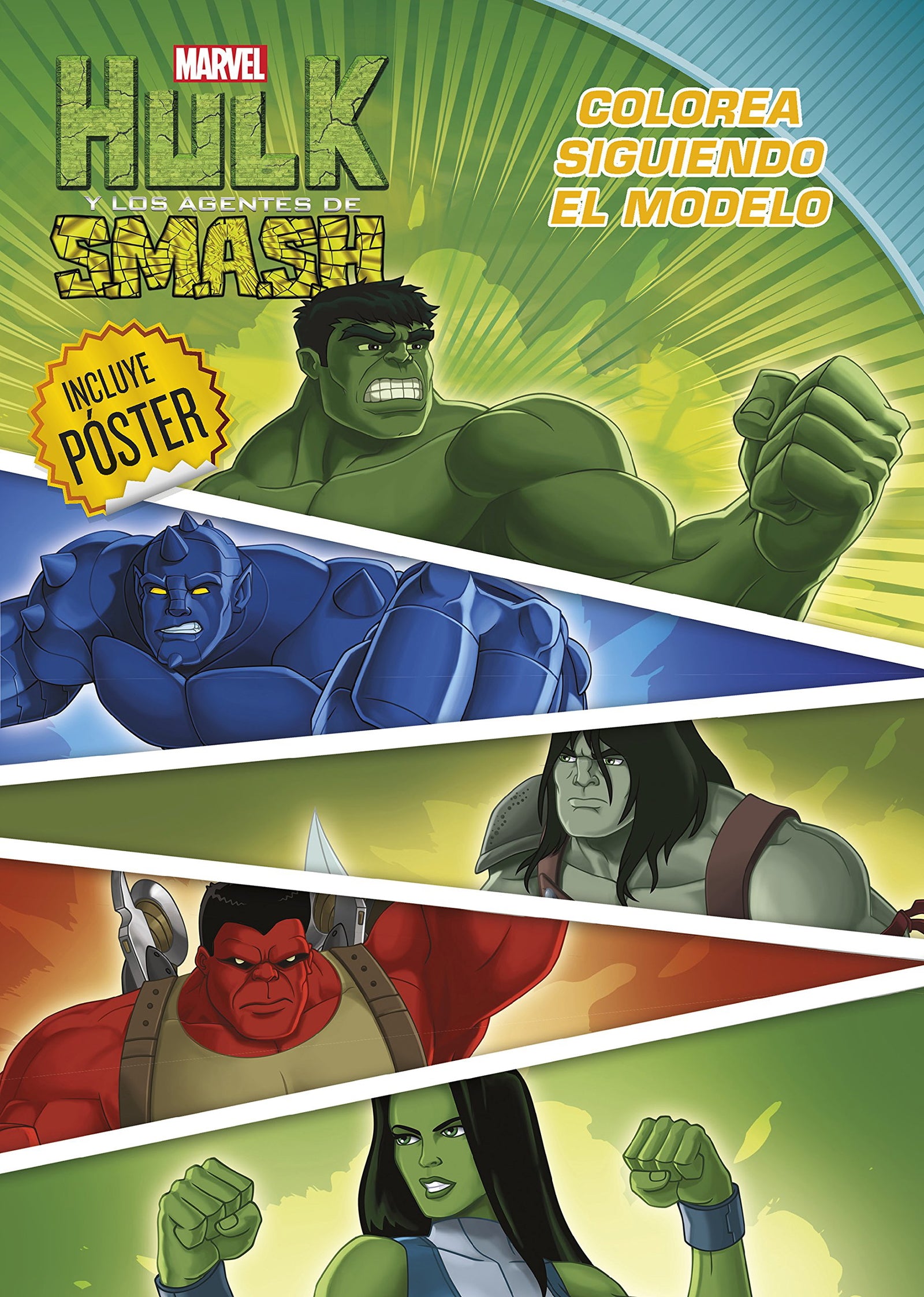 Hulk. Colorea siguiendo el modelo (Marvel. Superhéroes)