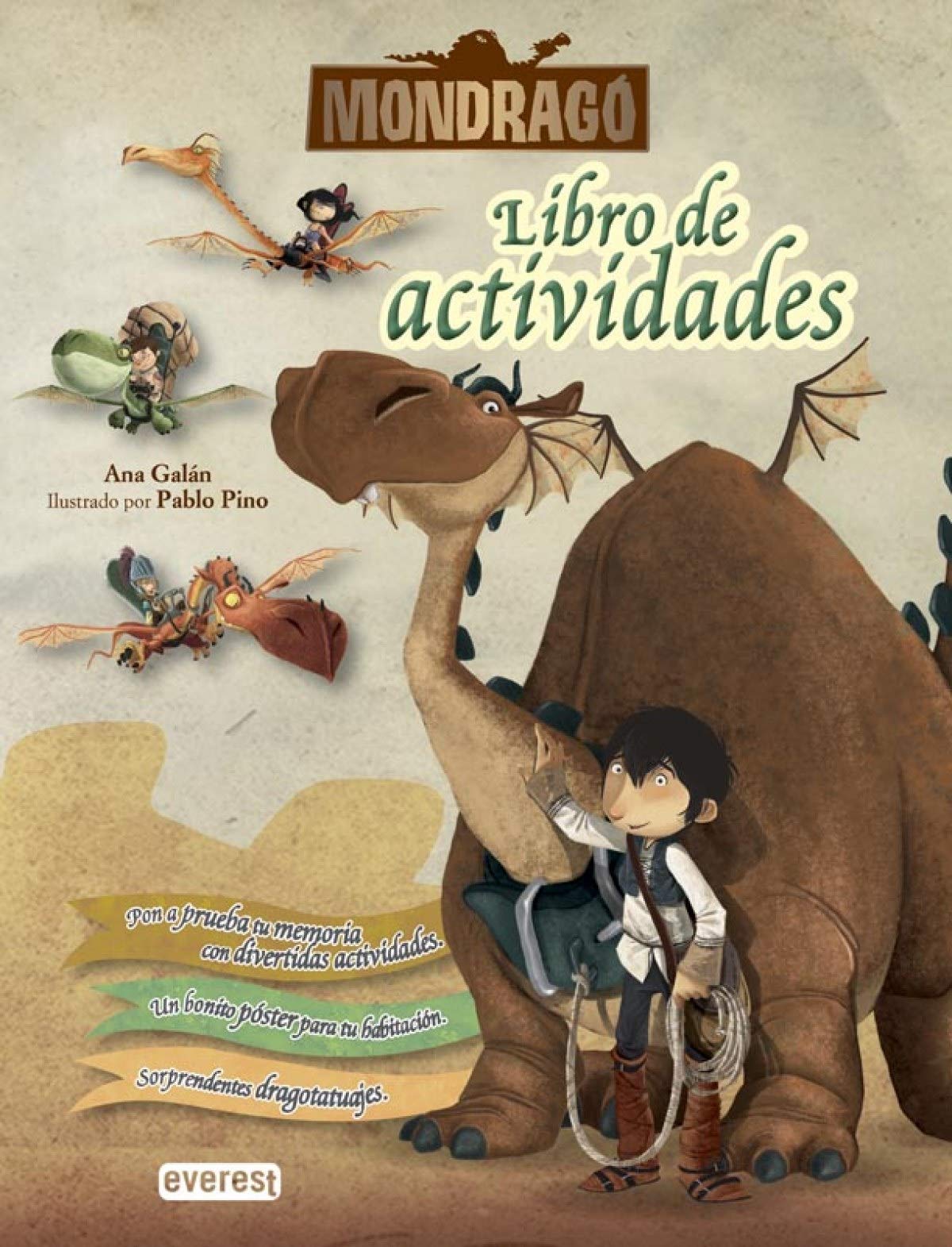 Mondragó. Libro de actividades: Pon a prueba tu memoria con divertidas actividades. Un bonito póster para tu habitación. Sorprendentes dragotatuajes