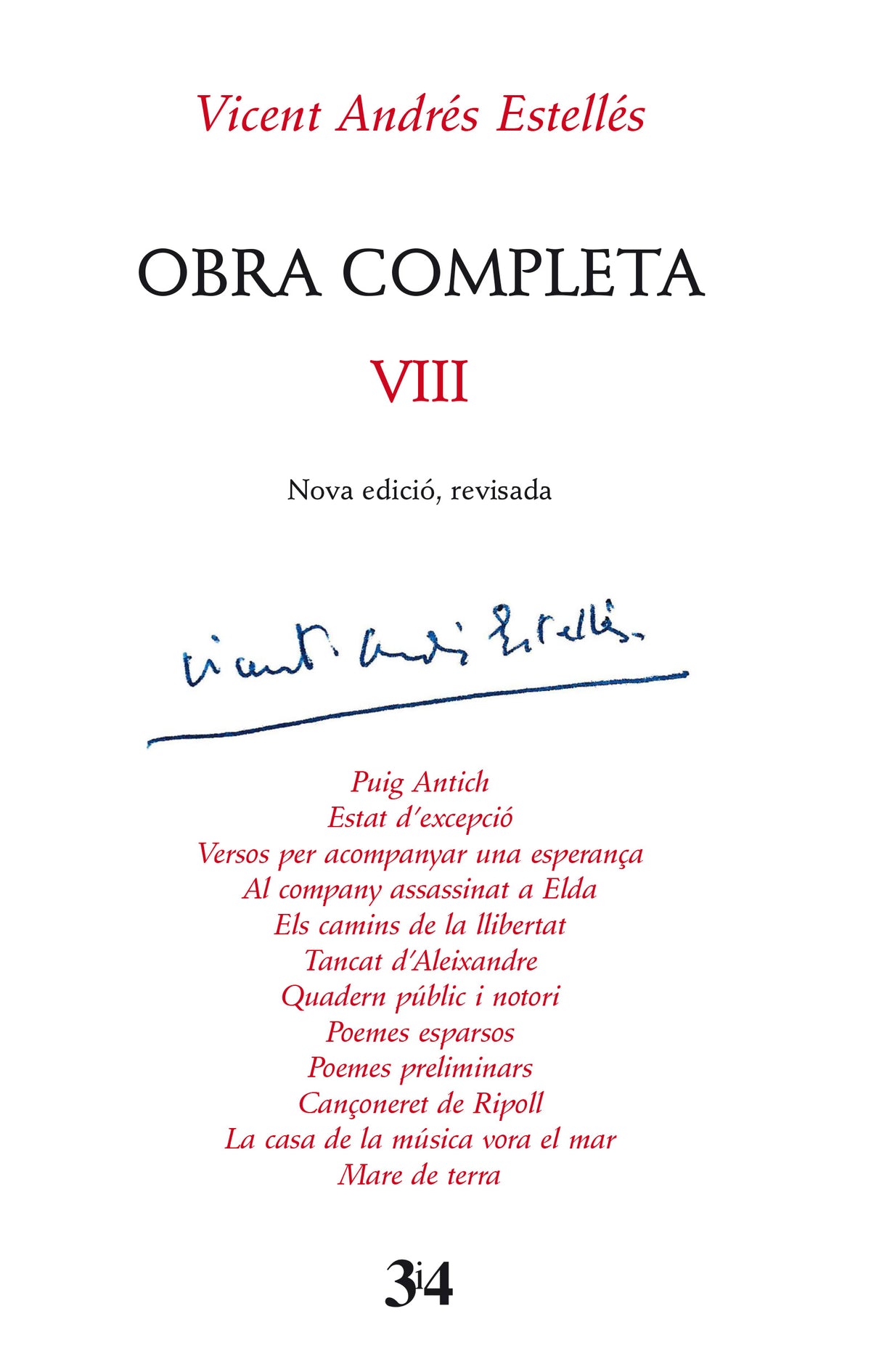 Obra completa revisada, volum 8