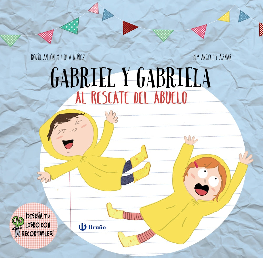 Diseña tu libro con recortables. Gabriel y Gabriela al rescate del abuelo