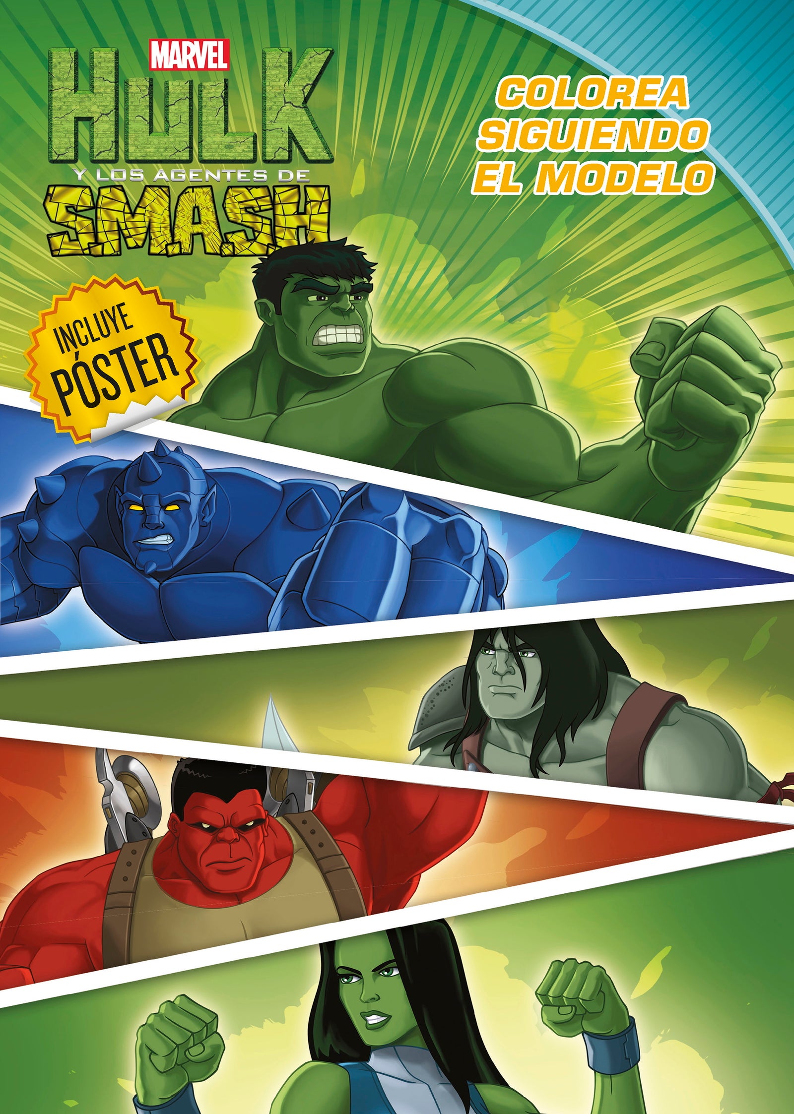 Hulk. Colorea siguiendo el modelo