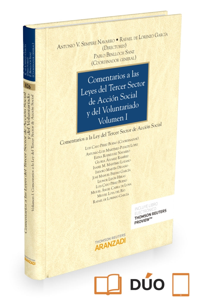 Comentarios a las Leyes del Tercer Sector de Acción Social y del Voluntariado (Volumen I) (Papel + e-book)