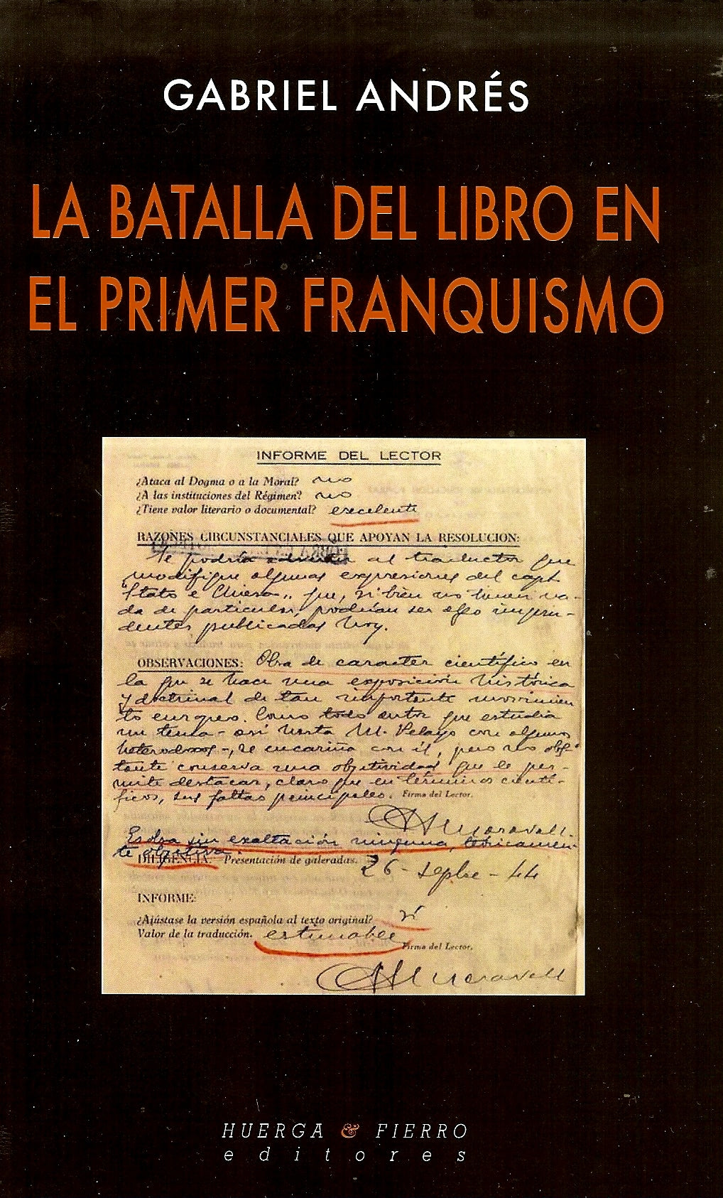 La batalla del libro en el primer franquismo