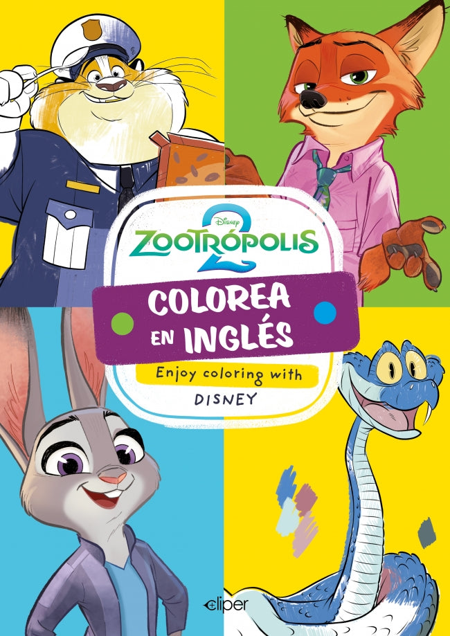 Zootrópolis 2. Colorea en inglés (Enjoy coloring with Disney)