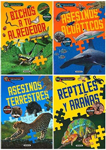 Animales increíbles con pegatinas (4 títulos)