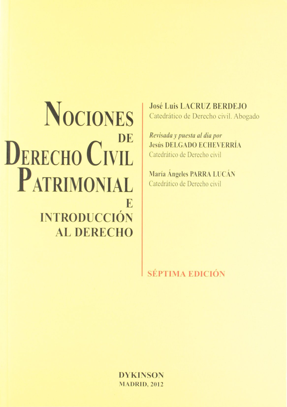 Nociones de Derecho Civil Patrimonial e introducción al derecho (SIN COLECCION)