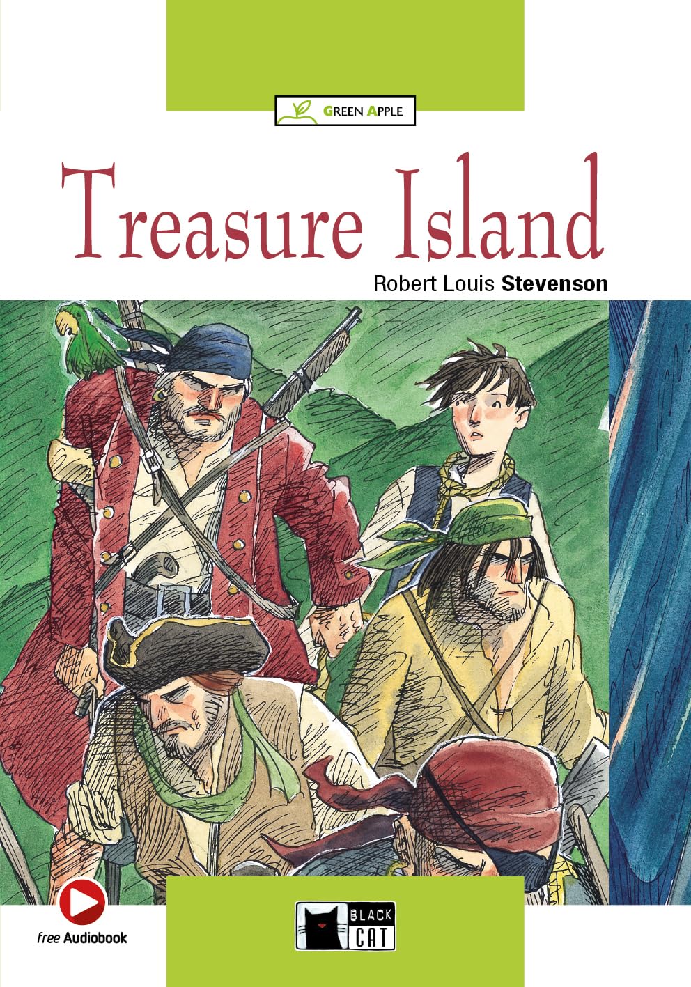 Treasure Island: Treasure Island + audio CD (Green apple) - 9788877549273