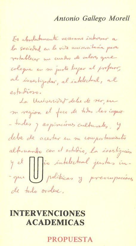 Intervenciones Académicas (Fuera de Colección)
