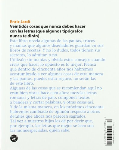 Veintidós consejos sobre tipografía