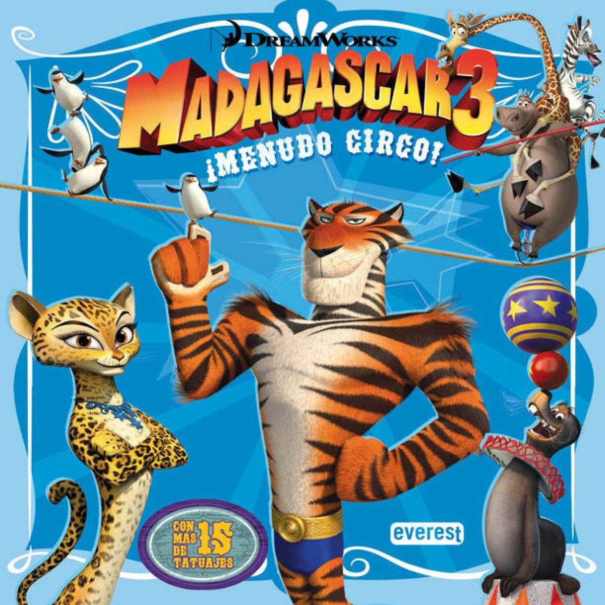 Madagascar 3. ¡Menudo circo! Libro de lectura con tatuajes (Libros de lectura)