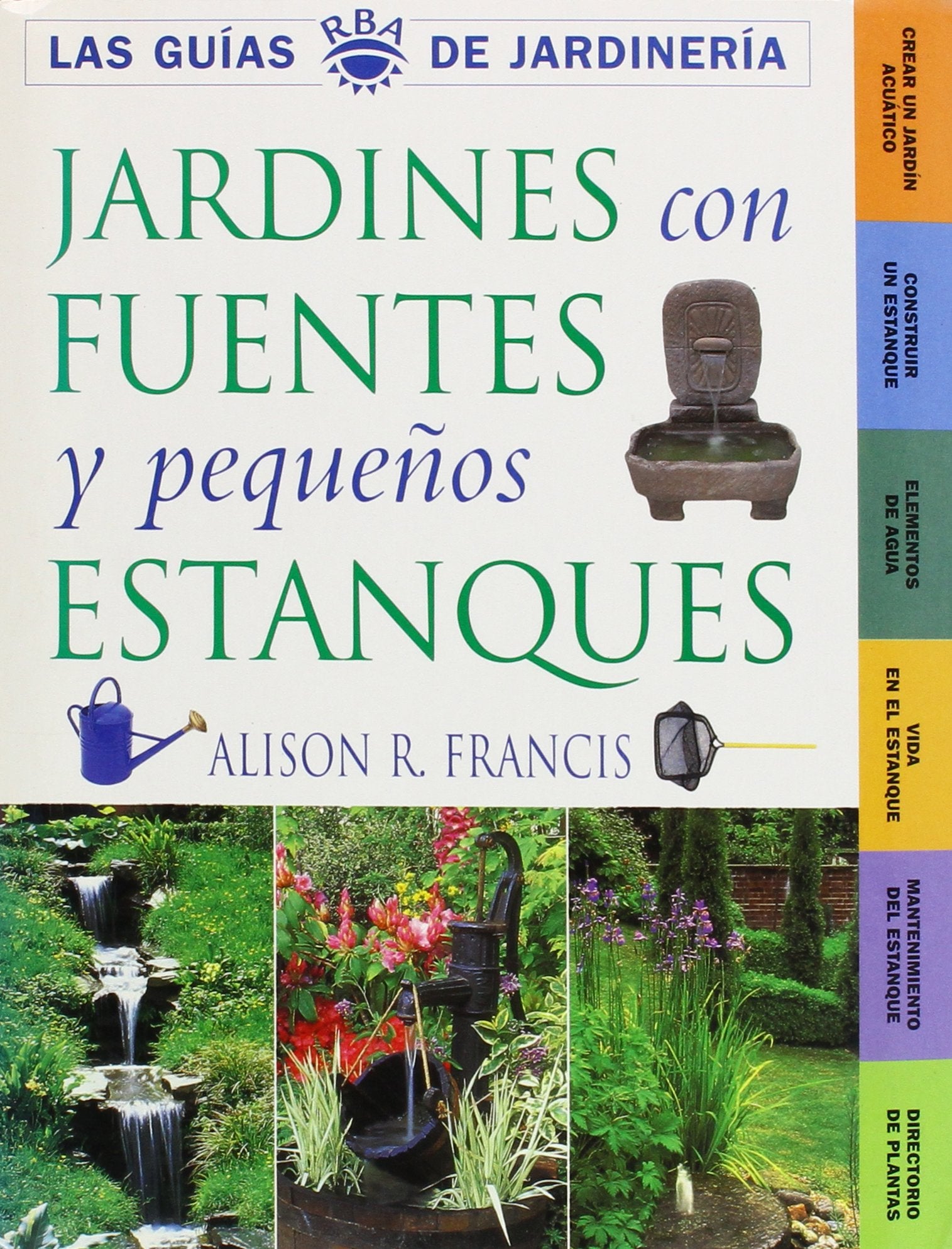 Jardineria con fuentes y pequeños estanq