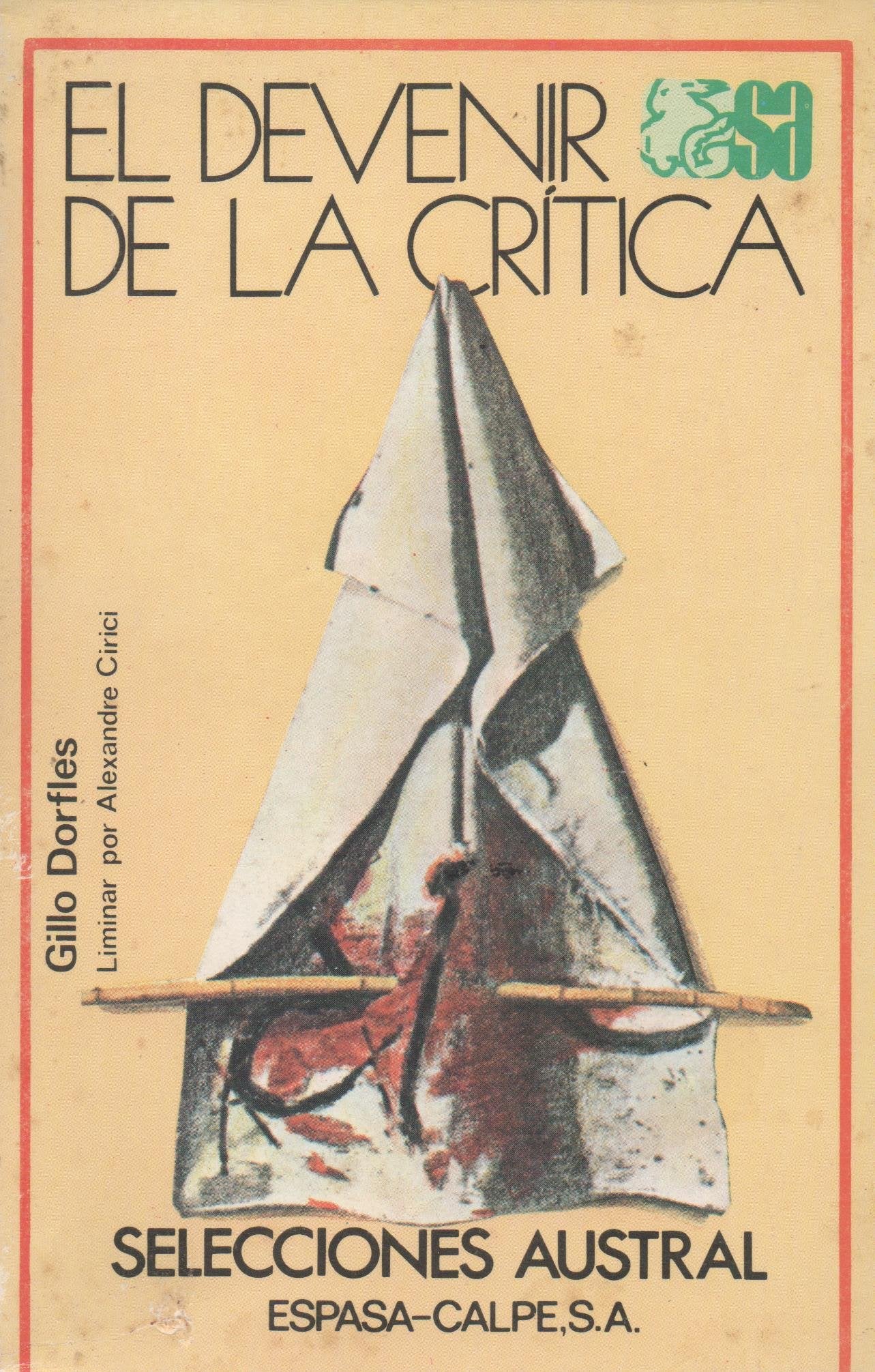 Devenir de la critica, el
