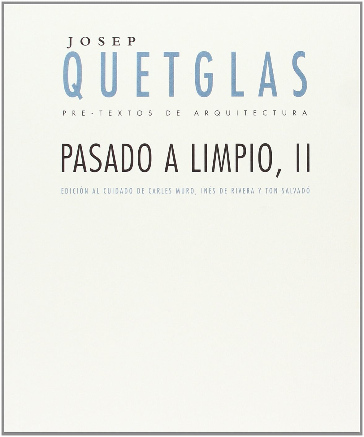  Pasado a limpio I