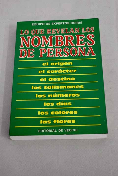 Lo que revelan los nombres de persona