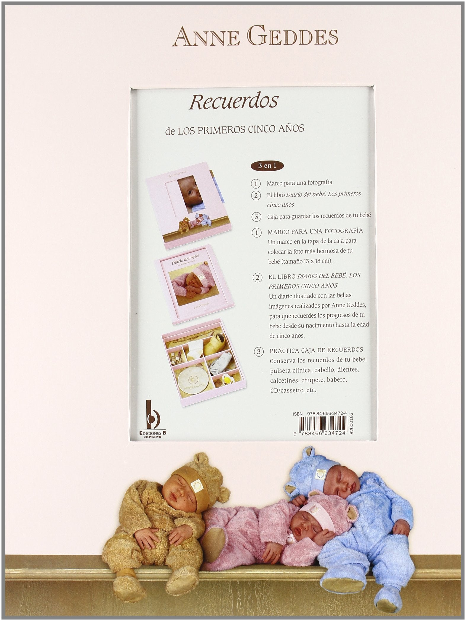 RECUERDOS DE LOS PRIMEROS CINCO AÑOS (ROSA): LIBRO CON CAJA DE RECUERDOS (ANNE GEDDES)