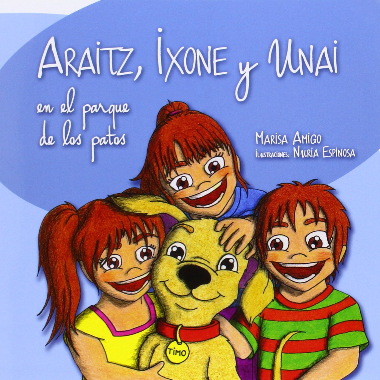 Araitz, Ixone y Unai en el parque los patos