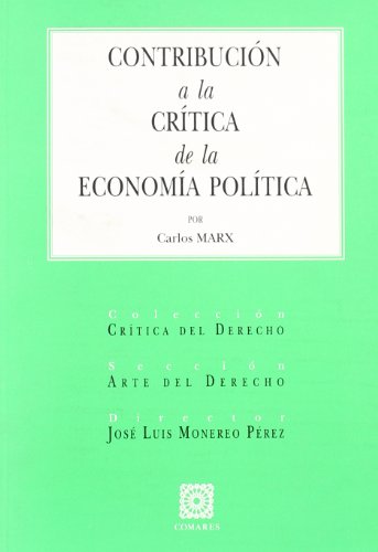 CONTRIBUCION A LA CRITICA ECON.POLITICA (SIN COLECCION)