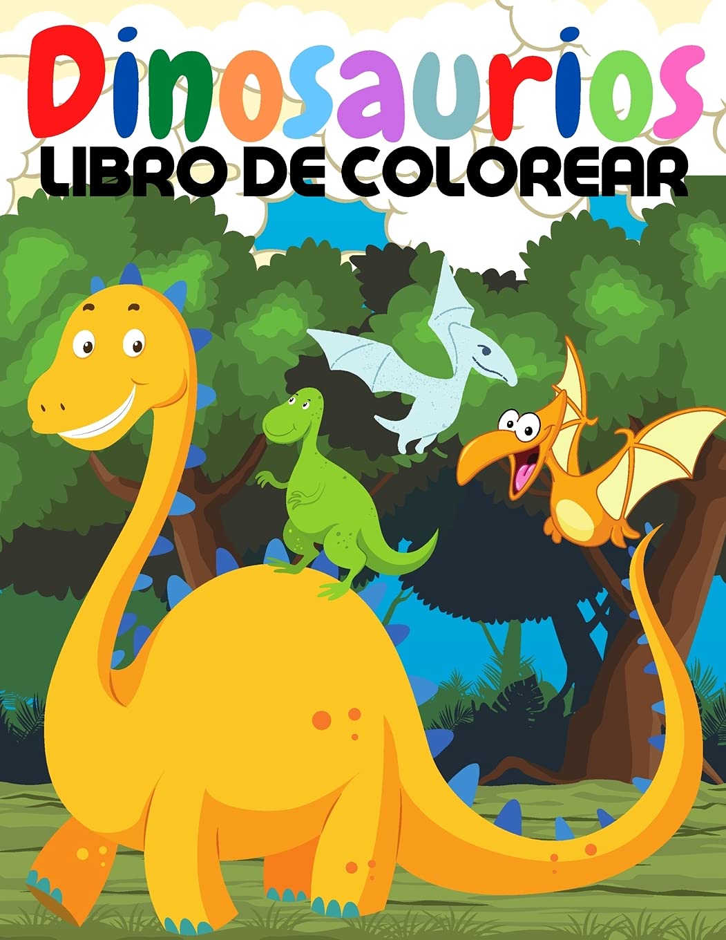 Lulú voltereta: Gran regalo para niños y niñas | Edades 2-4, 4-8 | Lindo libro para colorear de dinosaurios para niños pequeños | 50 dinosaurios (Las Aventuras de Lulú)