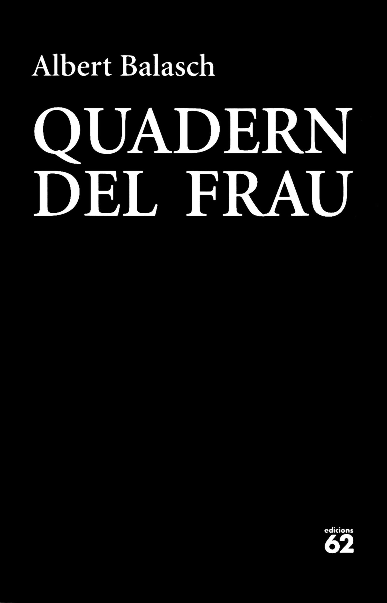 Quadern del frau (Poesia)