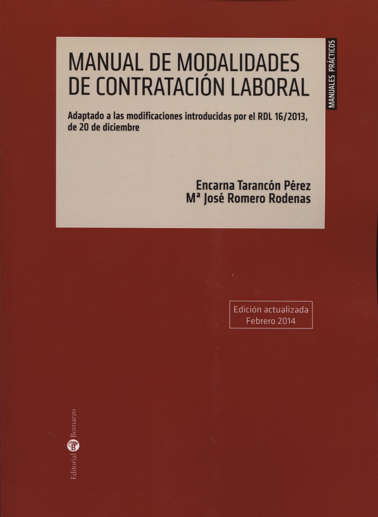 MANUAL DE MODALIDADES DE CONTRATACIóN LABORAL