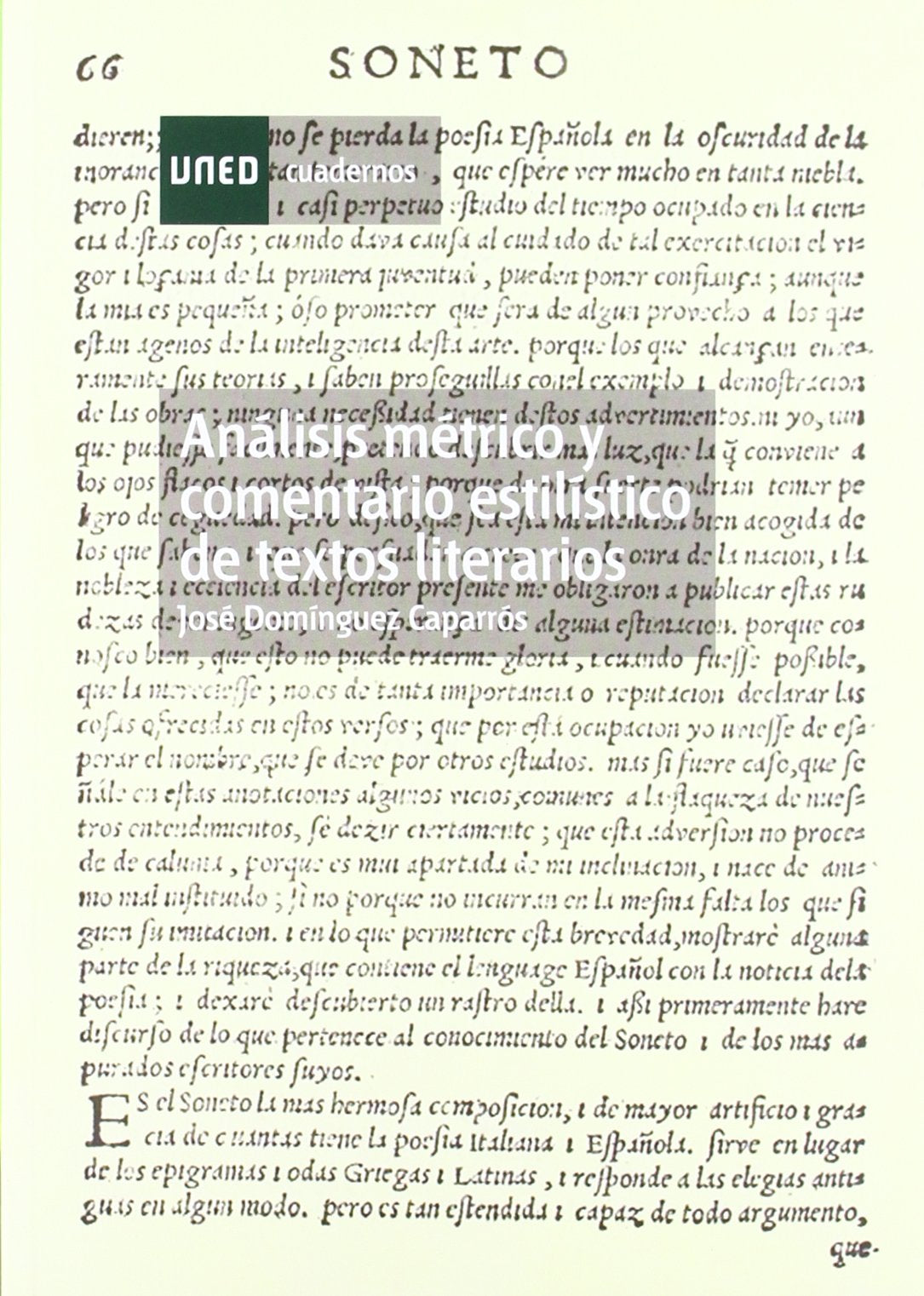 Análisis métrico y comentario estilístico de textos literarios (CUADERNOS UNED)
