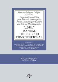 Manual De Derecho Constitucional / Constitutional Guide Manual: Constitucion Y Fuentes Del Derecho, Union Europea, Tribunal Constitucional, Estado ... , Autonomous State: 1 (Derecho / Rights)