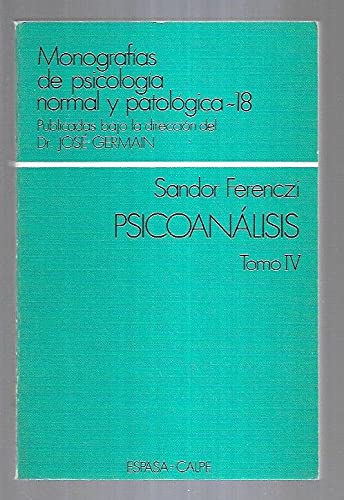 PSICOANALISIS. TOMO IV