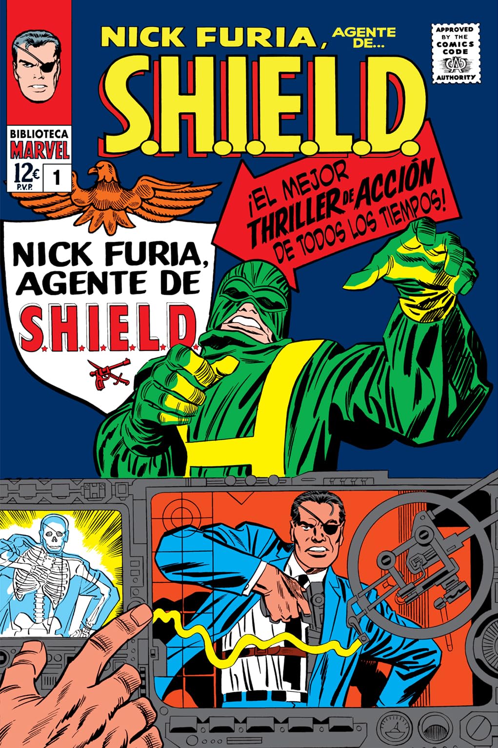 Biblioteca marvel nick furia, agente de s.h.i.e.l.d. 1. 1965-66. strange tales 135-144 usa