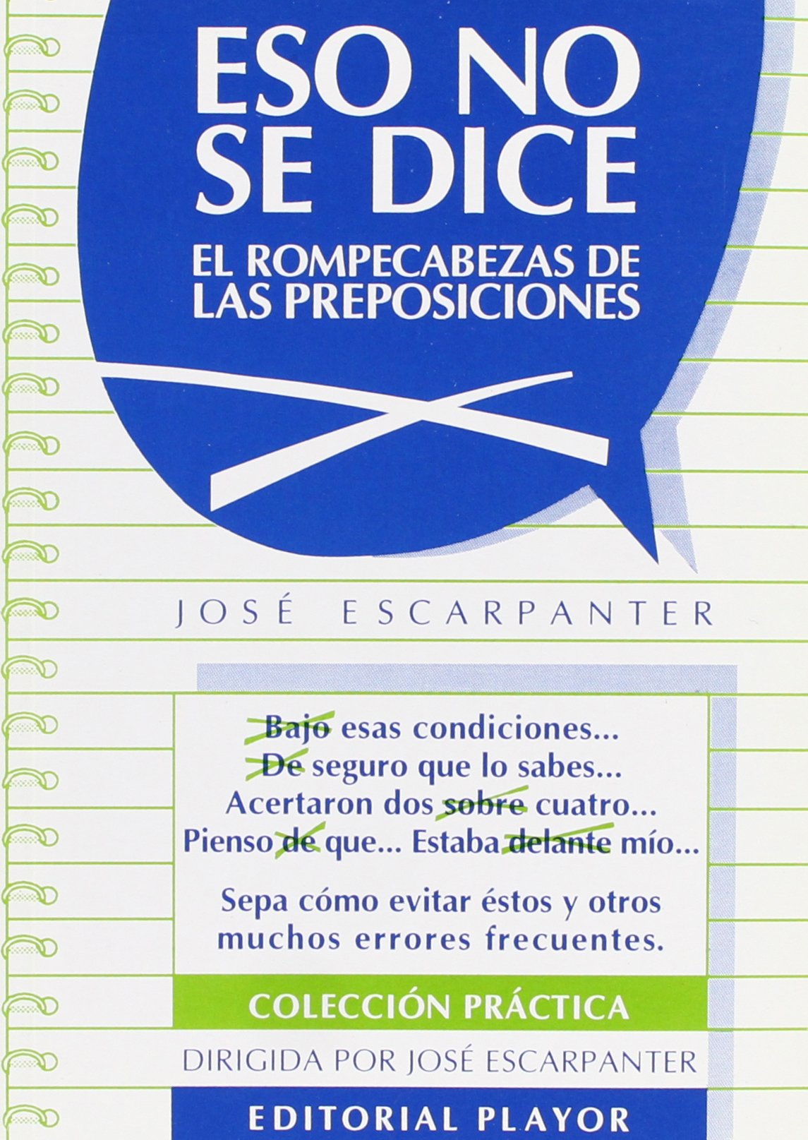 Eso No SE Dice: Rompecabezas De Las Preposiciones