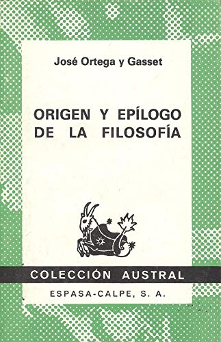 Origen y epilogo de la filosofia