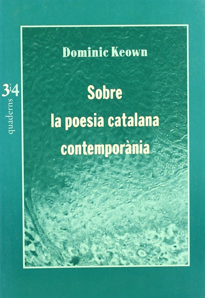 SOBRE LA POESIA CATALANA CONTEMPOR, (SIN COLECCION)