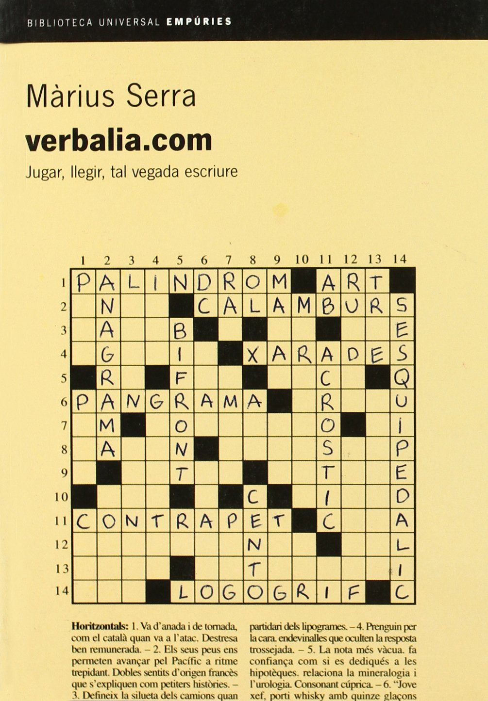 verbalia.com.: Jugar, llegir, tal vegada escriure (BIBLIOTECA UNIVERSAL EMPURIES)
