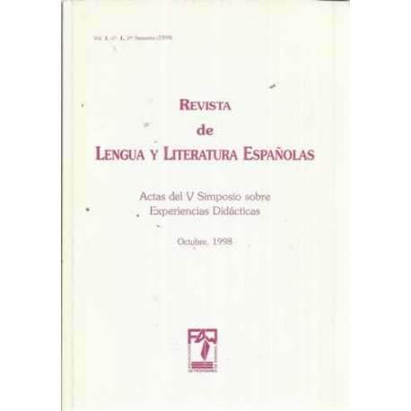 ACTAS DEL V SIMPOSIO SOBRE EXPERIENCIAS DIDÁCTICAS. Octubre 1998