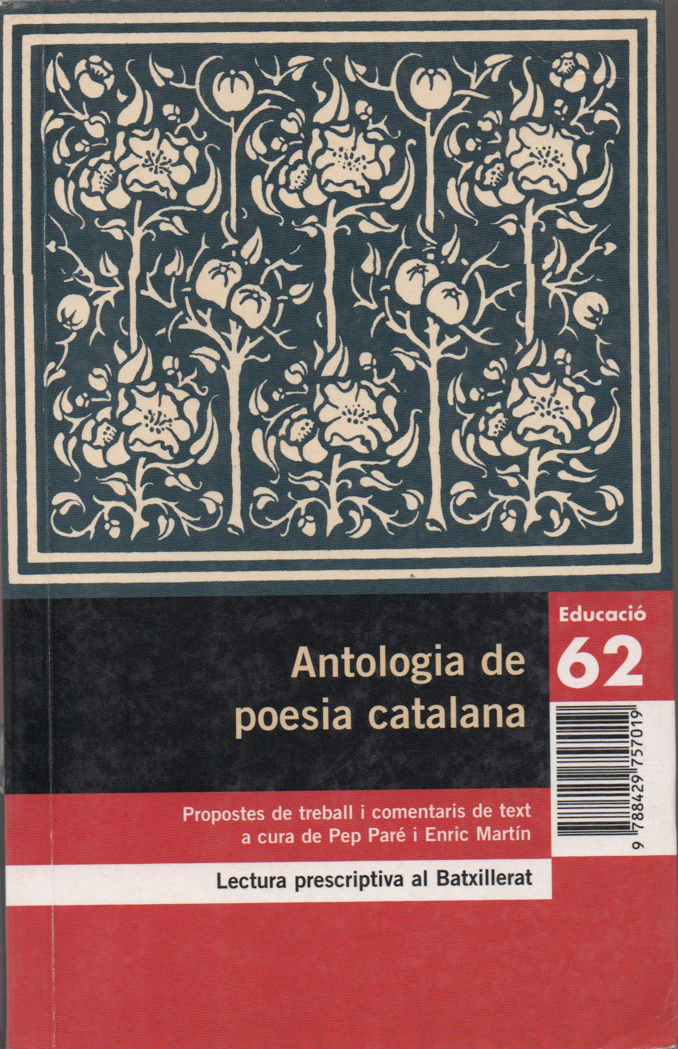 Antologia de poesia catalana. (Educació 62)