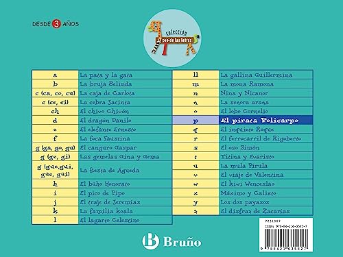El pirata Policarpo: Juega con la p (Castellano - A PARTIR DE 3 AÑOS - LIBROS DIDÁCTICOS - El zoo de las letras)