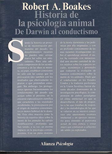 Historia de la psicologia animal. de darwin al conductismo