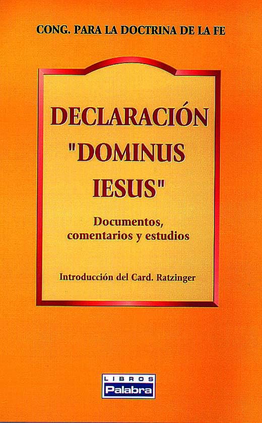 Declaracion DOMINUS Iesus (Libros Palabra)
