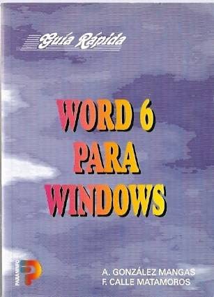 WORD 6 WINDOWS GUIA RAPIDA