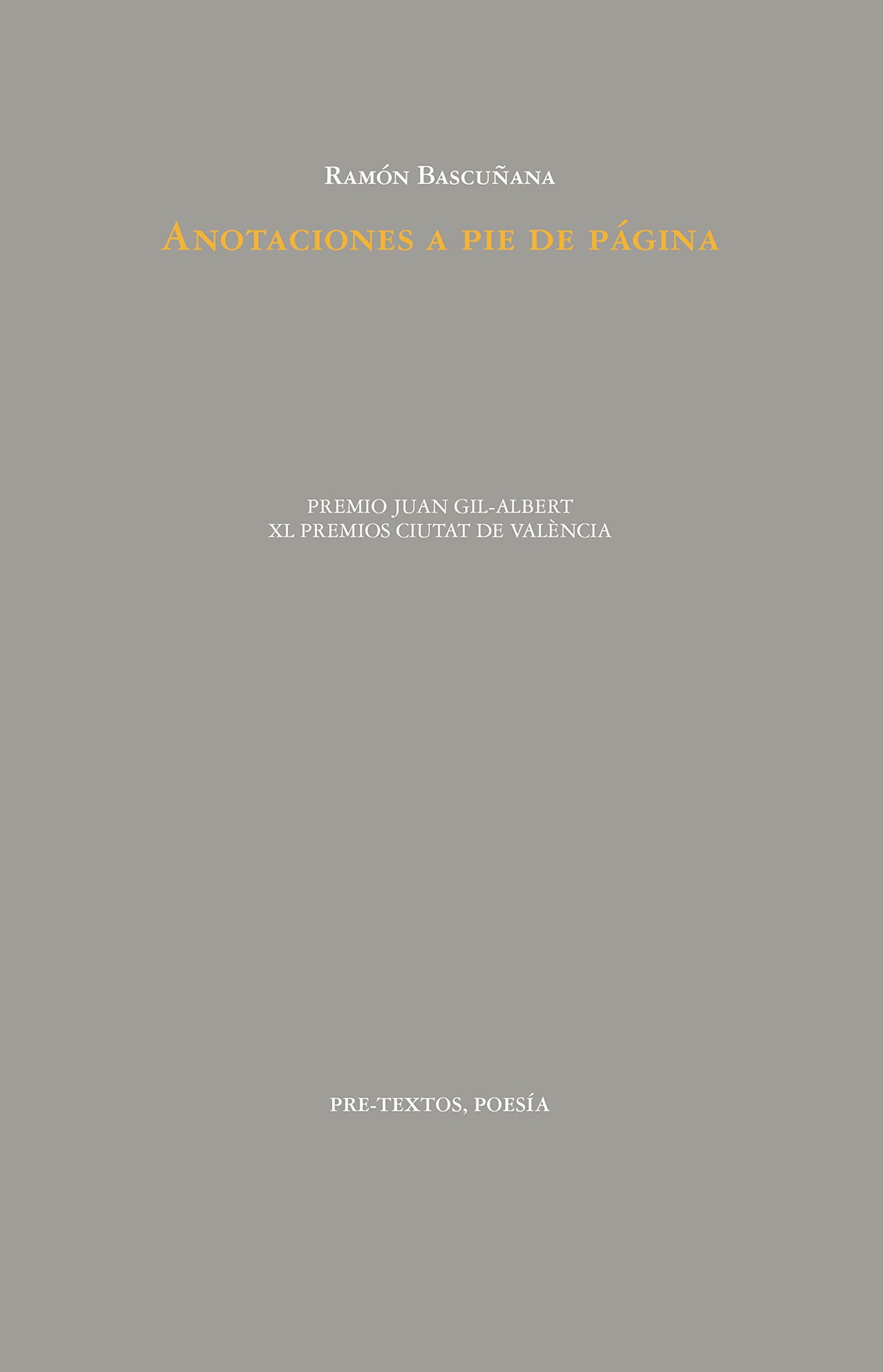 Anotaciones a pie de página: 1826 (Poesía)