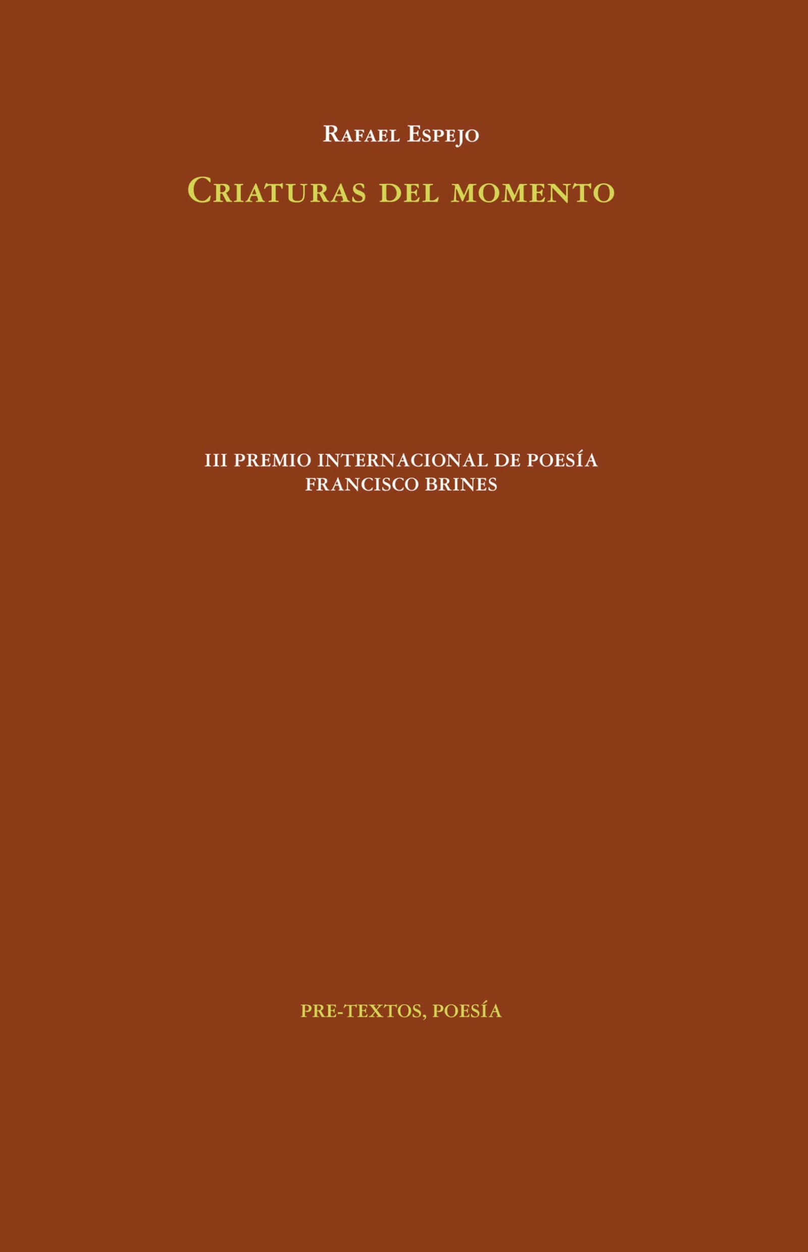 Criaturas del momento: 1860 (Poesía)