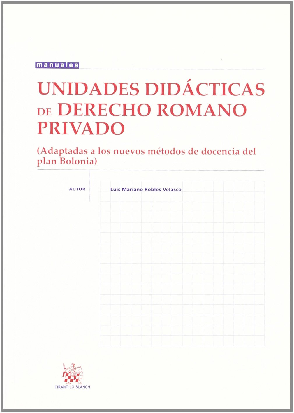 Unidades didácticas de Derecho Romano Privado