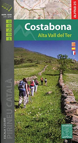 Costabona- Alta Vall del Ter mapa excursionista. Escala 1:25.000. Alpina Editorial. Castellano, Català, English. Editorial Alpina. (ALPINA 25 - 1/25.000)