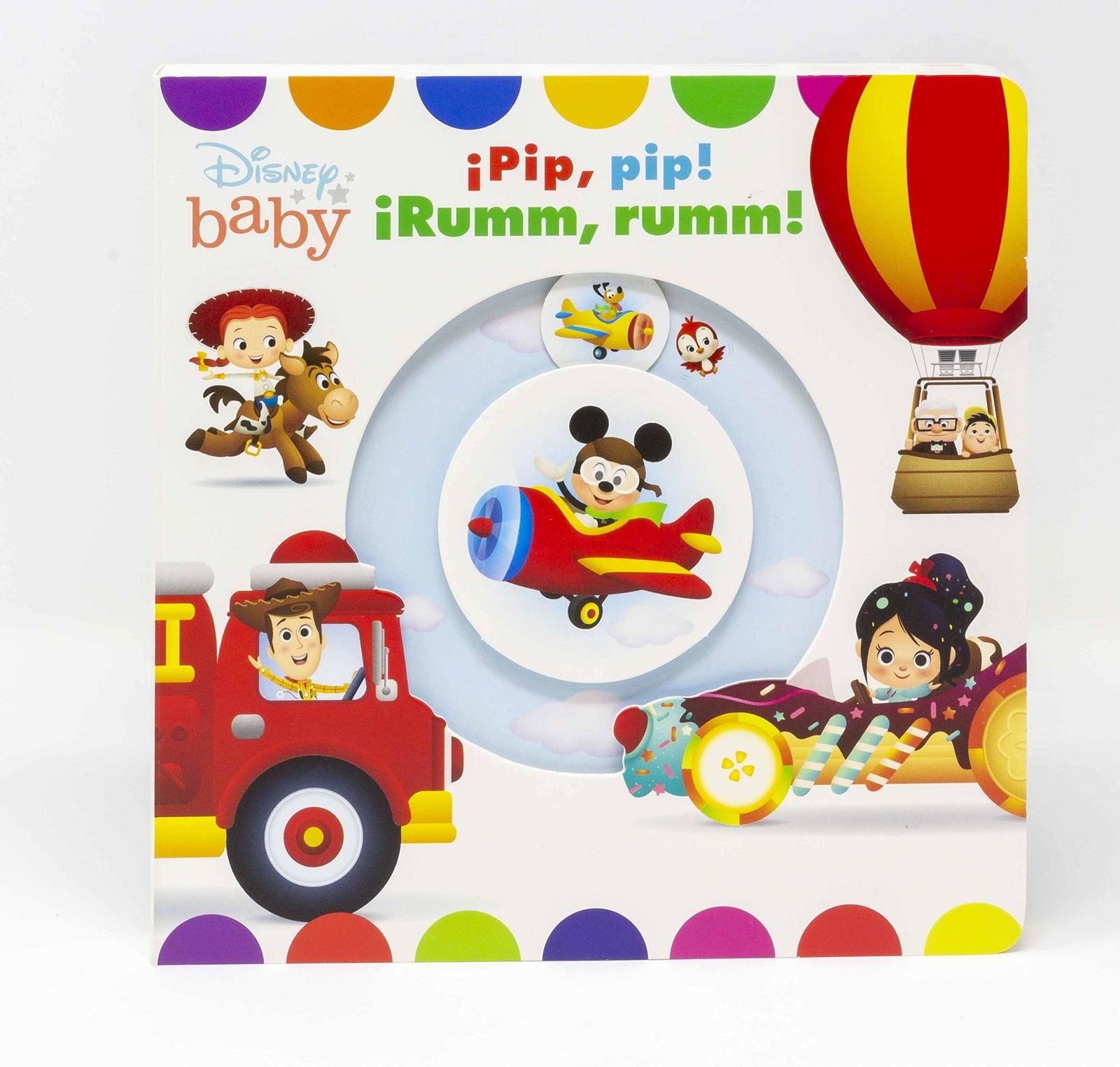 Disney Baby. ¡Pip, pip! ¡Rumm, rumm!: Libro de cartón con mecanismos