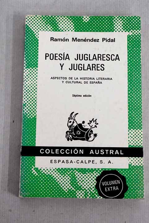 Poesia Juglaresca y Juglares. Origenes De Las Literaturas Romanicas