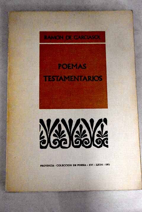 POEMAS TESTAMENTARIOS.