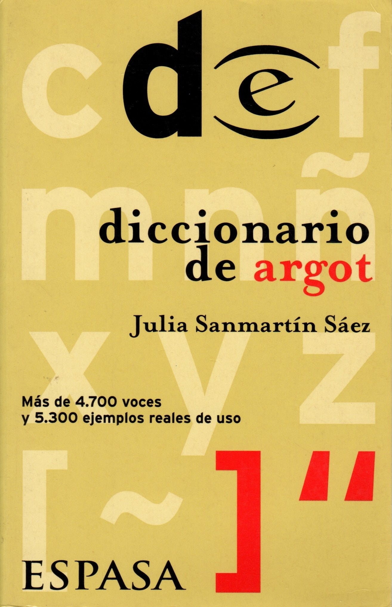 DICCIONARIO DE ARGOT (SIN COLECCION)