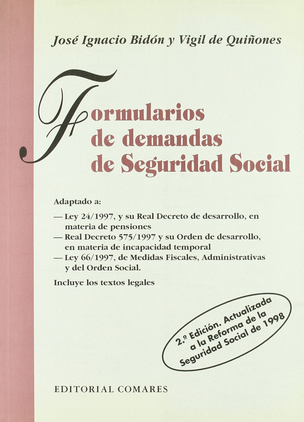 FORMULARIOS DEMANDAS SEGURIDAD SOCIAL (SIN COLECCION)