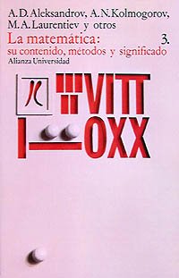 La matemática: su contenido, métodos y significado, 3 (Alianza Universidad (Au))